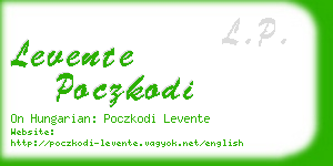 levente poczkodi business card